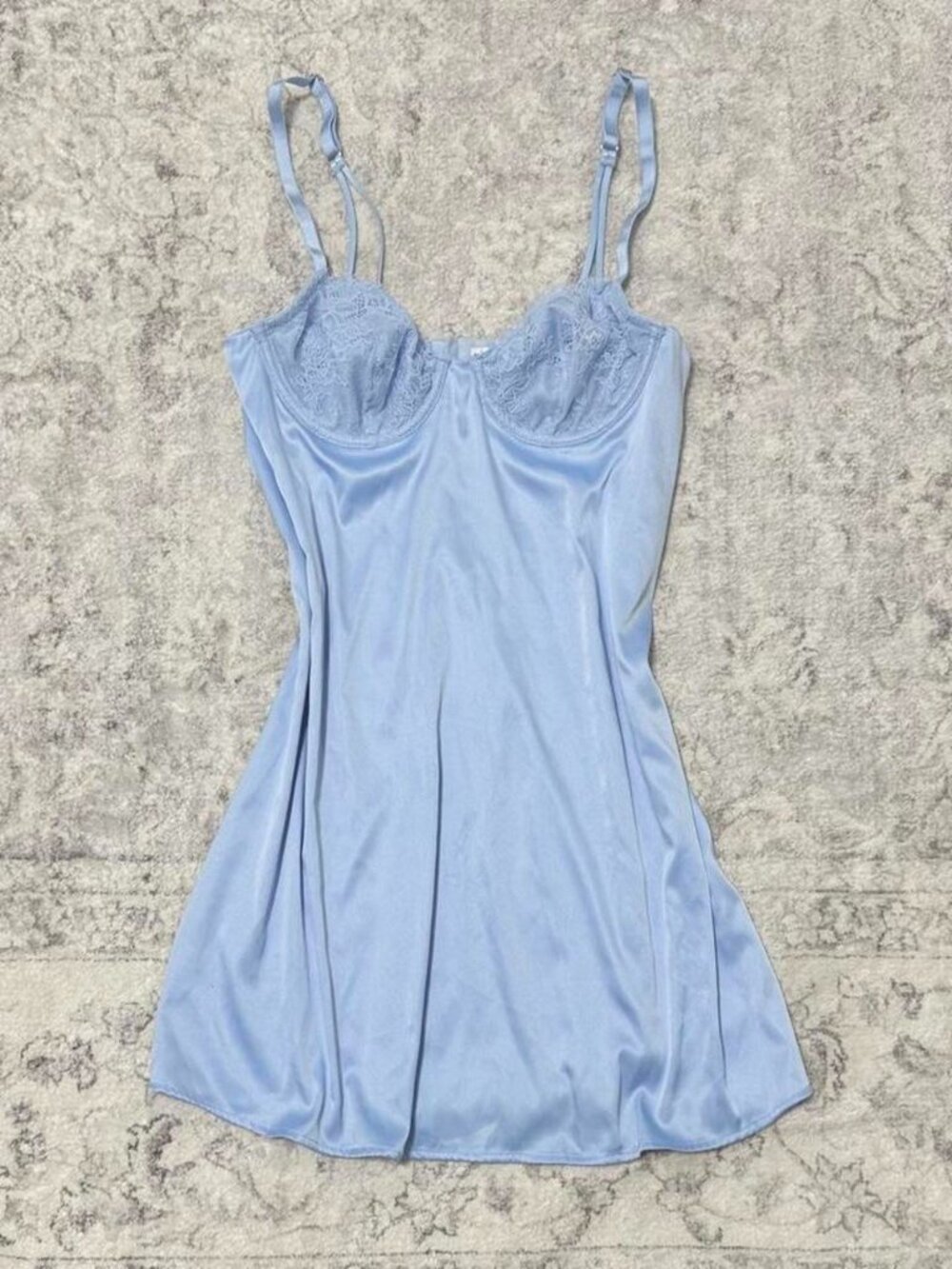 baby blue Auden nightgown lingerie slip dress